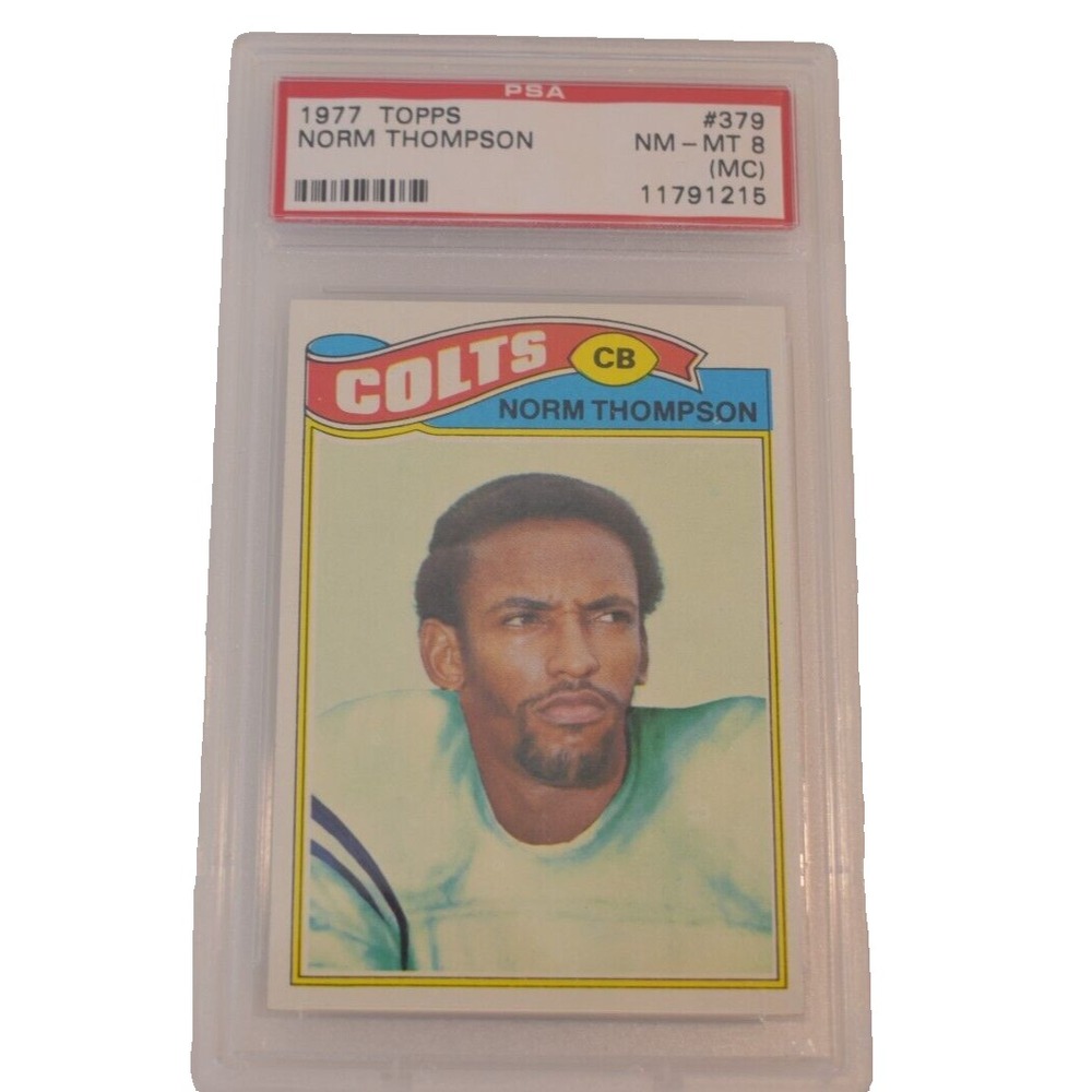 1977 Topps 379 Norm Thompson Colts PSA 8 NM-MT MC 11791215 Football Card